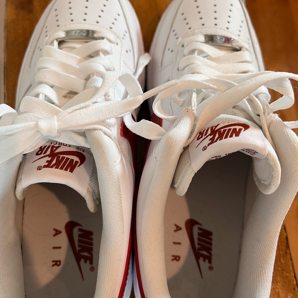 Nike Air Force 1  -  Red and white. NWOT - Picture 6 of 7